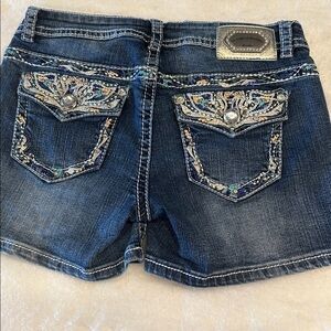 Denim couture shorts